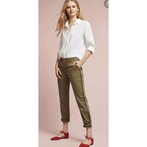 Anthropologie Olive Straight Leg Pants